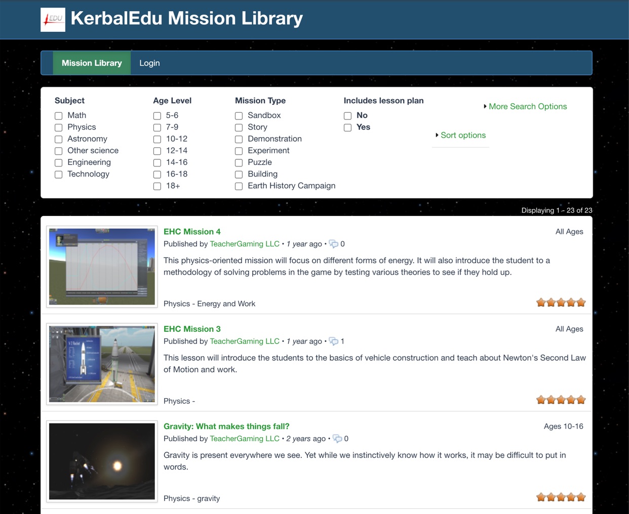 KerbalEdu Mission Library Cover Image