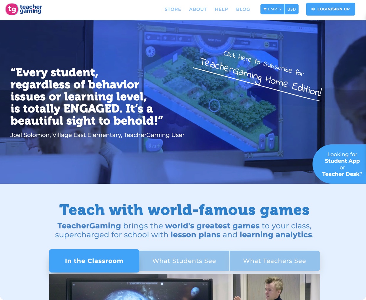 TeacherGaming Store Redesign Cover Image